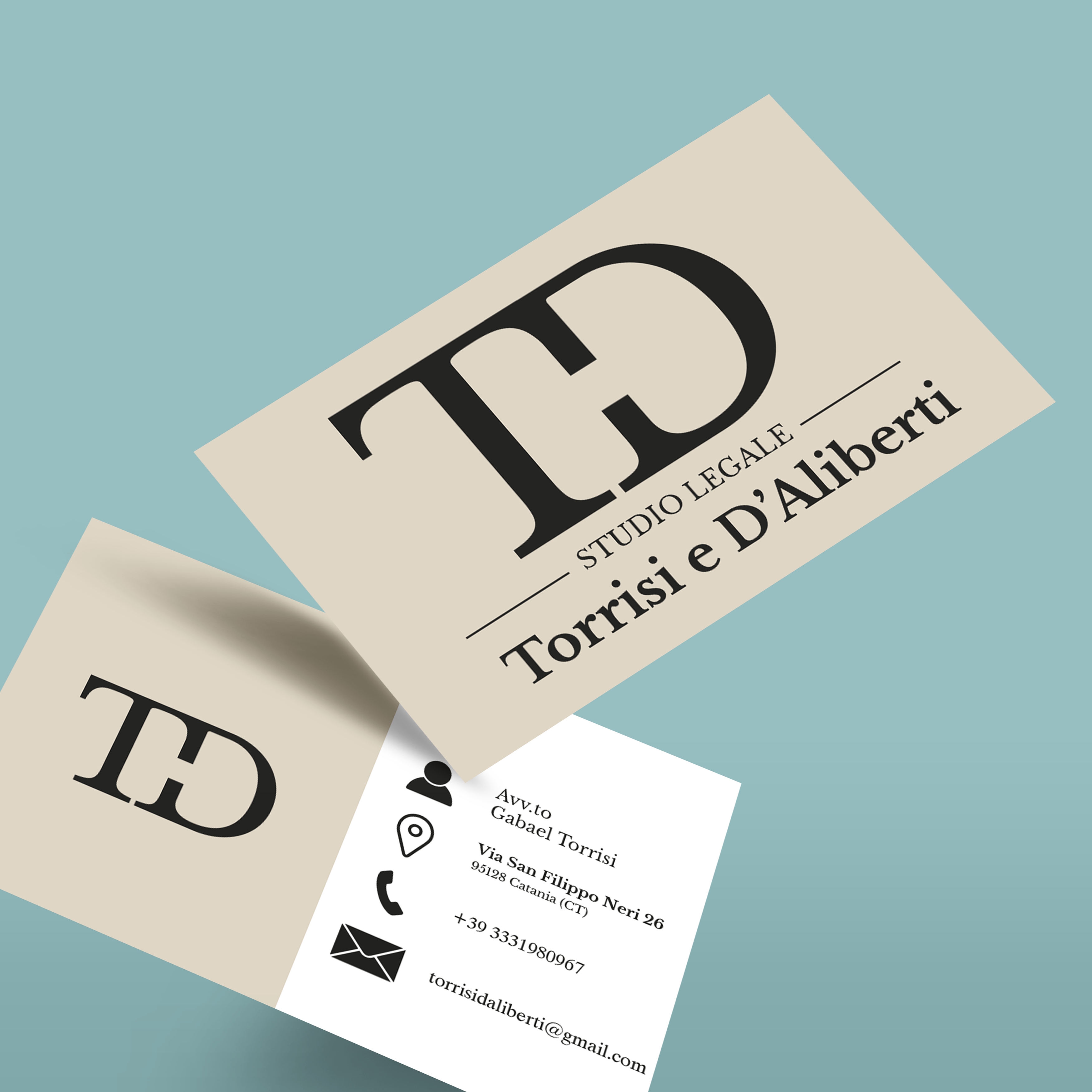 Monogramma sulle lettere td
